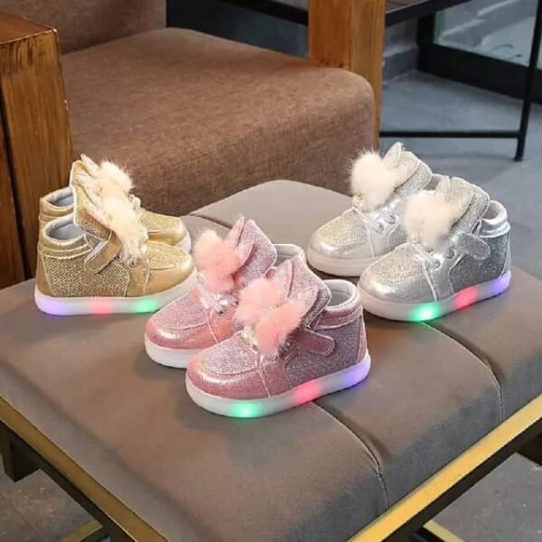 Children's LED Light Shoes, Girl Cartoon Baby Shoes - Image 3