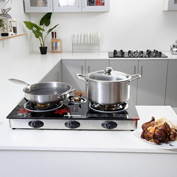 Geepas Gas Cooker 3 burners, Model GK6759 - Image 3