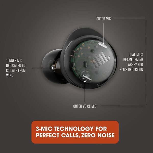 JBL Tour PRO+ TWS True Wireless Bluetooth Earbuds, Noise Cancelling, up to 32H Battery, 3 mics, Wireless Charging, Google Assistant and Alexa Built-in (Black) - Image 2