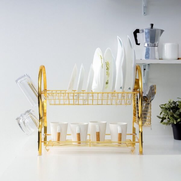 Royalford 2Layer Goldy Dish Rack, Model RF10150 - Image 4