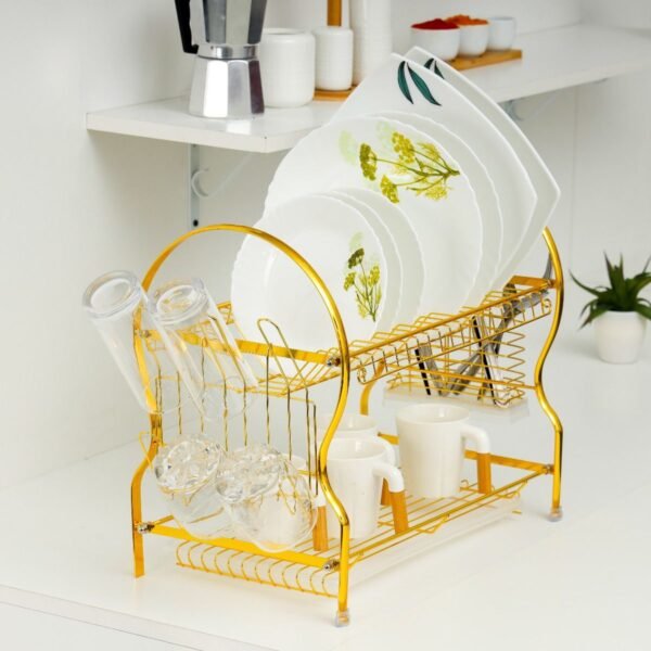 Royalford 2Layer Goldy Dish Rack, Model RF10150 - Image 3
